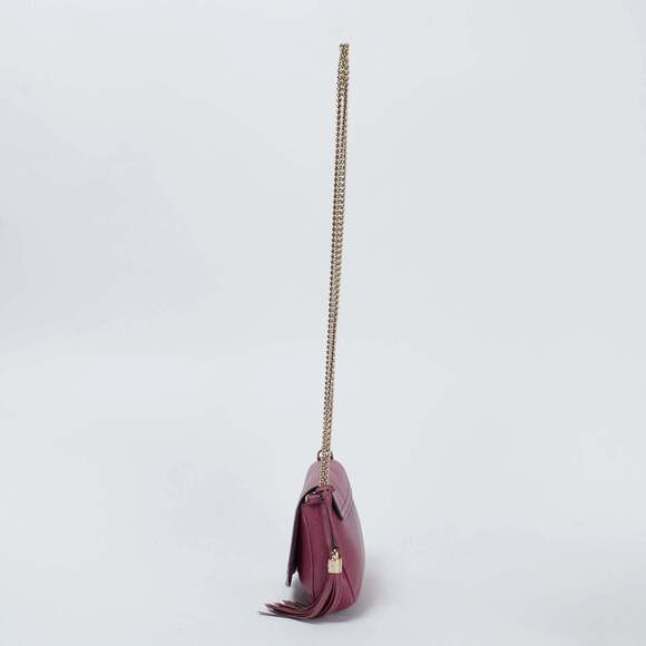 Gucci Soho Fringe Chain Shoulder Bag Purple - Picture 3 of 7